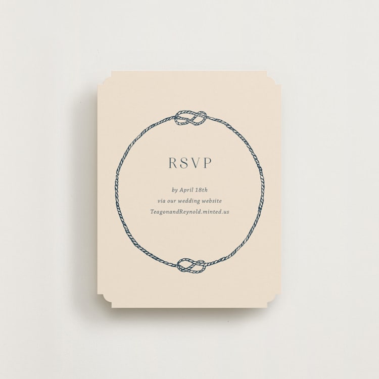 "nautical nuptials" - RSVP Online Enclosure Cards in Sea Breeze by Rebecca Durflinger - Front