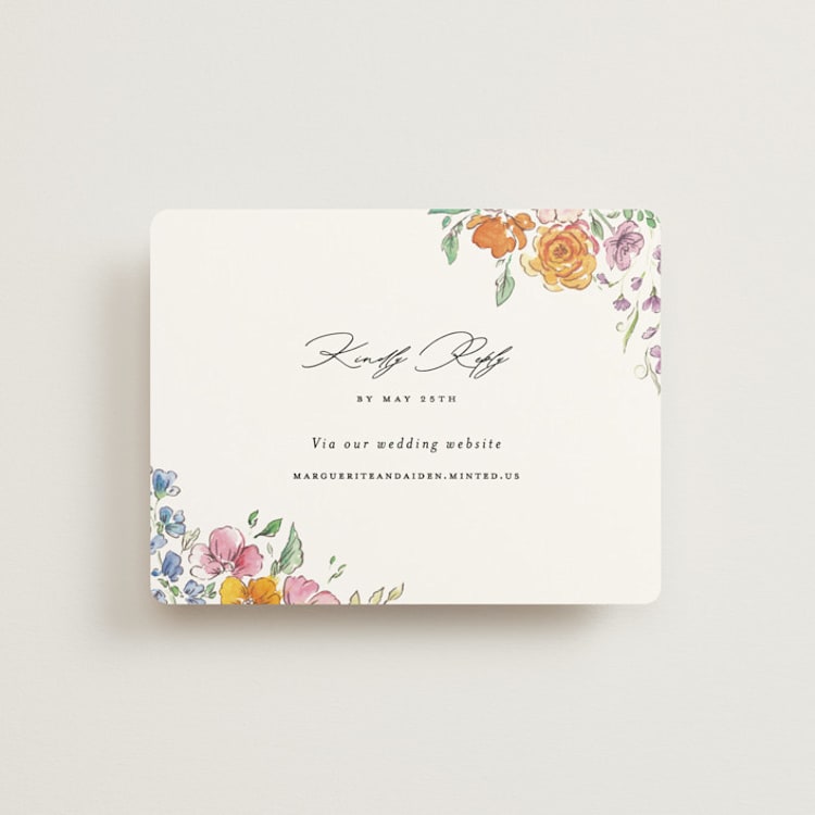 "Floral Pop" - RSVP Online Enclosure Cards in Tropical by Itsy Belle Studio - Front