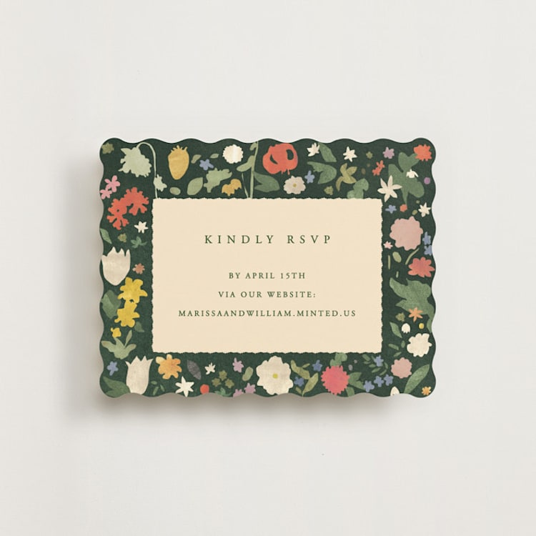 "all the flowers of the world" - RSVP Online Enclosure Cards in Garden by Sumak Studio - Front