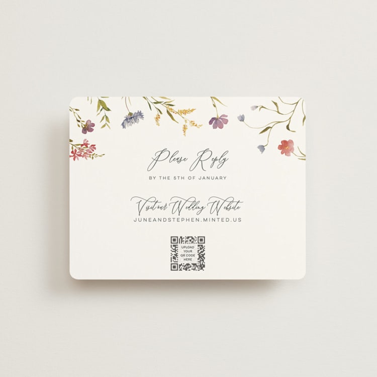 "Untied" - RSVP Online Enclosure Cards in Sherbert by Erin Hodges - Front