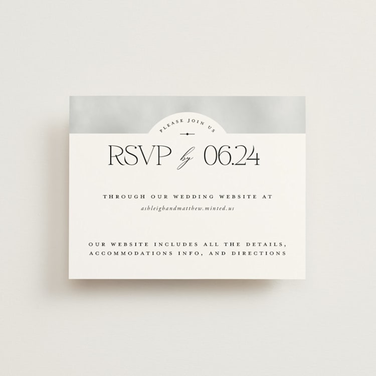 "Panoramic" - RSVP Online Enclosure Cards in Cloud by Heather Schertzer - Front