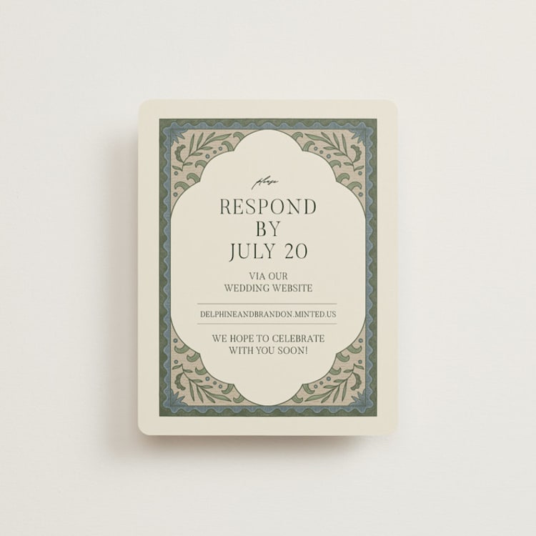 "century" - RSVP Online Enclosure Cards in Robin's Egg by Jen Owens - Front
