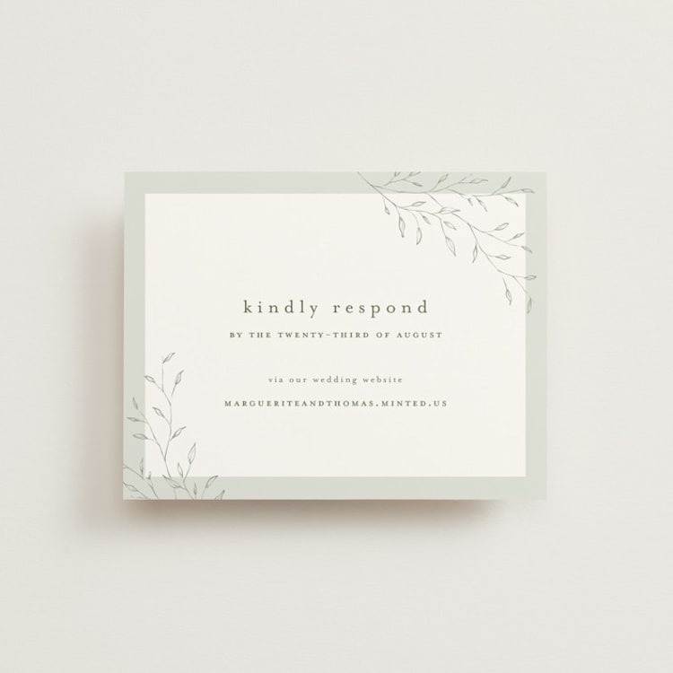 "tortina" - RSVP Online Enclosure Cards in Aqua Mist by chocomocacino - Front