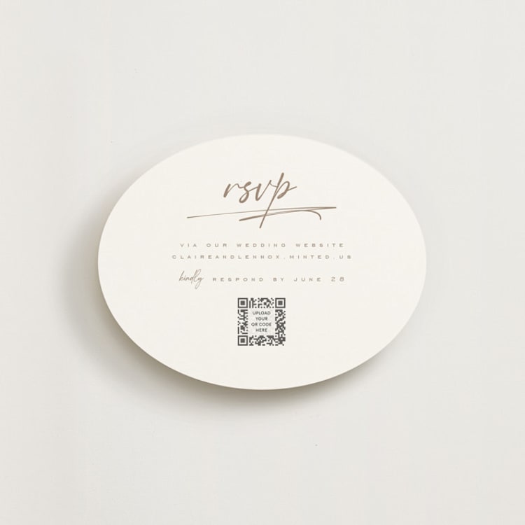 "Full Photo" - RSVP Online Enclosure Cards in Chiffon by Orasie - Front