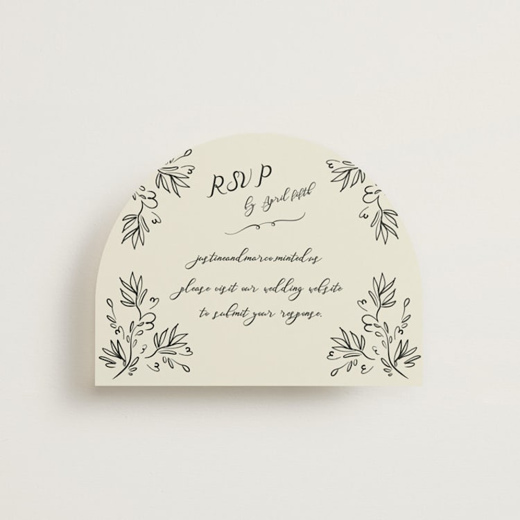"Sundaland Gardens" - RSVP Online Enclosure Cards in Ivory by Ani Somi - Front