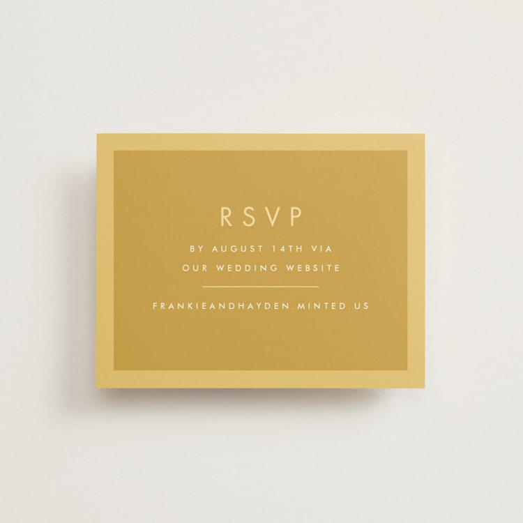 "Colorfield" - RSVP Online Enclosure Cards in Buttercup by Snow and Ivy - Front