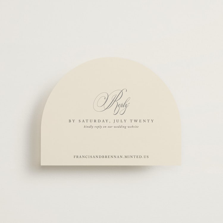"Wonderful Tonight" - RSVP Online Enclosure Cards in Oreo Creme by Design Lotus - Front