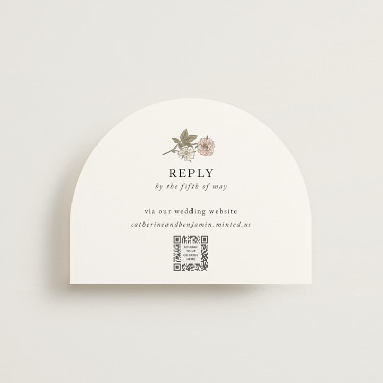 "Vintage Roses" - RSVP Online Enclosure Cards in Snow by Tara Grangroth - Front