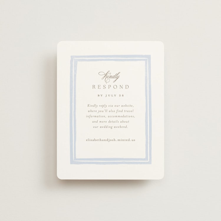 "Bristol" - RSVP Online Enclosure Cards in Aqua by Jennifer Wick - Front