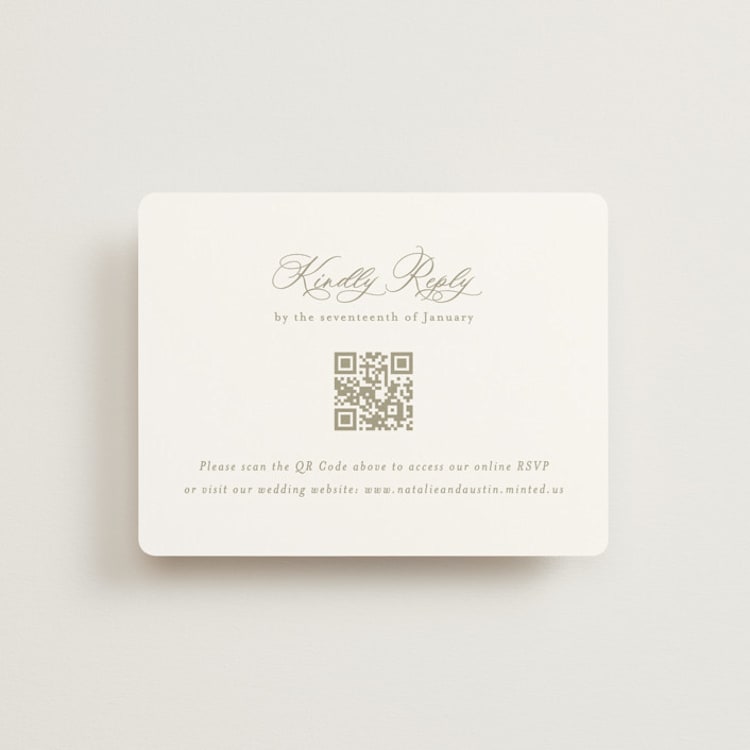 "Calia" - RSVP Online Enclosure Cards in Paris Rain by Jennifer Postorino - Front