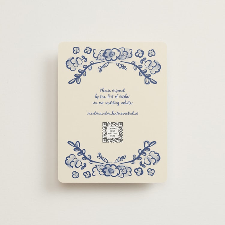"Santa Catalina" - RSVP Online Enclosure Cards in Marseille Bleu by Ani Somi - Front