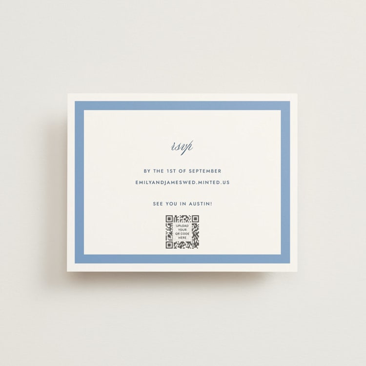 "Montauk" - RSVP Online Enclosure Cards in Blue Bell by Megan Davis - Front