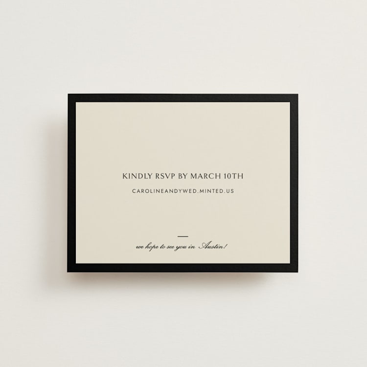 "Bocce" - RSVP Online Enclosure Cards in Tuxedo by Megan Davis - Front