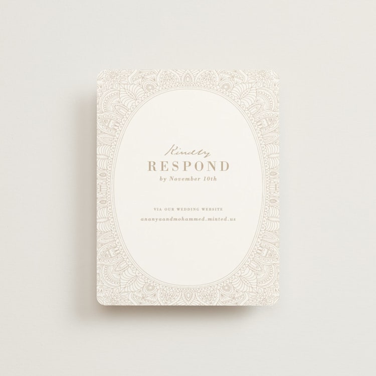 "Extravagant" - RSVP Online Enclosure Cards in Natural by Jessie Steury - Front