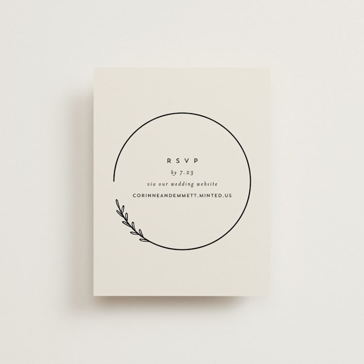 "Connect" - RSVP Online Enclosure Cards in Almond by Brianne Larsen - Front