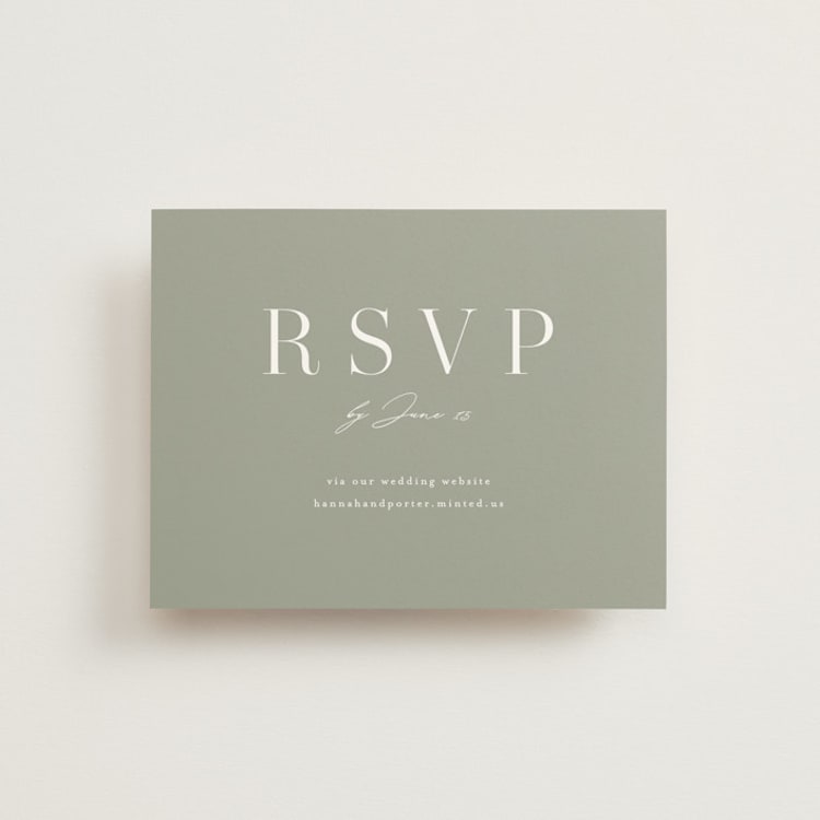 "Mystique" - RSVP Online Enclosure Cards in Linen by Ashley Rosenbaum - Front