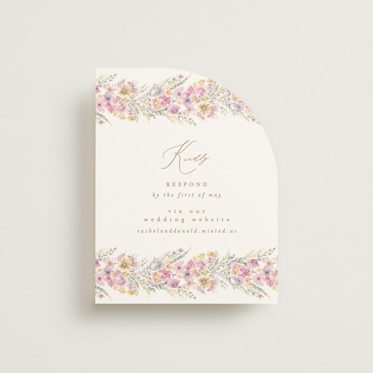 "Floral Arch" - RSVP Online Enclosure Cards in Spring by Phrosné Barwood - Front