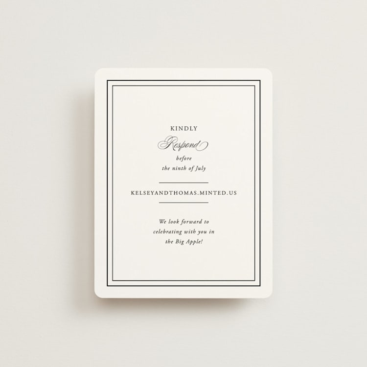 "Story Line" - RSVP Online Enclosure Cards in Snow by Kimberly FitzSimons - Front