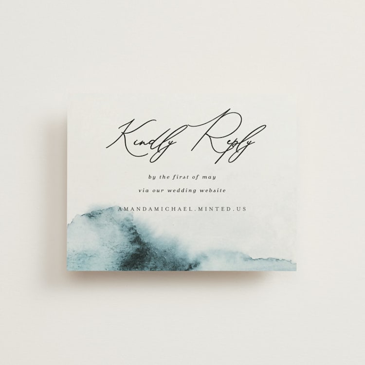 "Ocean Vibes" - RSVP Online Enclosure Cards in Sky by Marina Onoprienko - Front