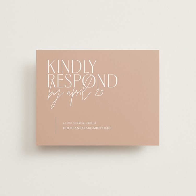 "Overlap" - RSVP Online Enclosure Cards in Terracotta by Kelly Schmidt - Front
