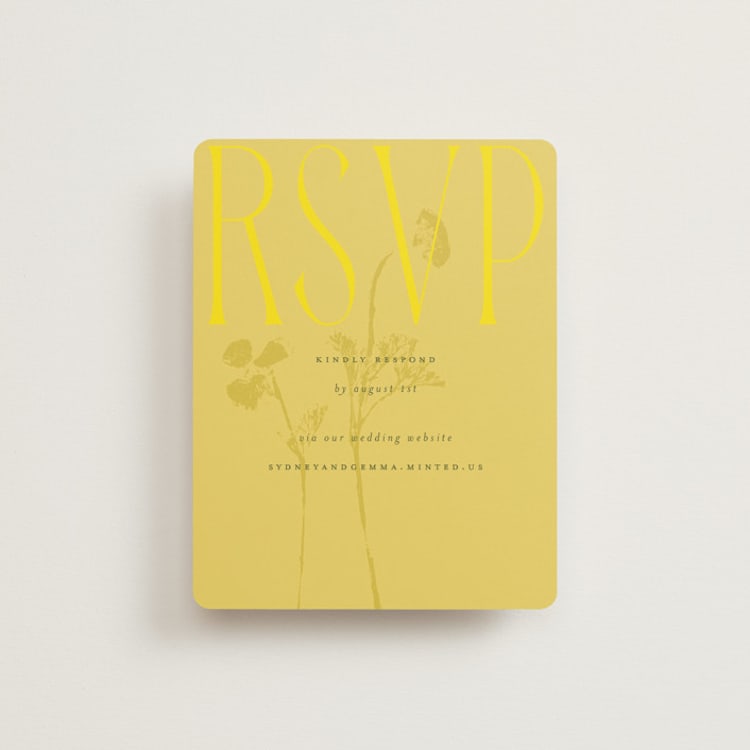 "Bloom" - RSVP Online Enclosure Cards in Island Citrus by Morgan Kendall - Front