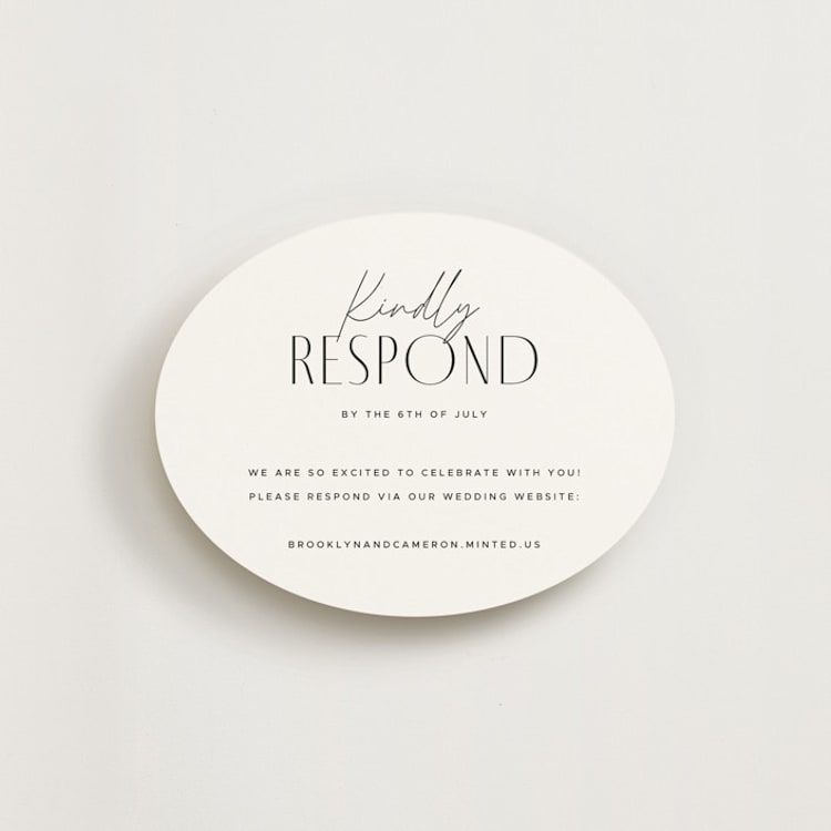 "Arabilla Overlap" - RSVP Online Enclosure Cards in Silk by Kelly Schmidt - Front