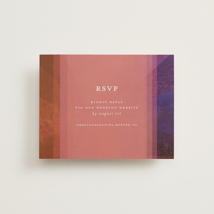 "Radiance" - RSVP Online Enclosure Cards in Kantha by Heather Cairl - Front
