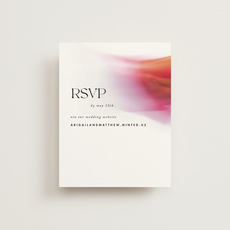 "Flamenco" - RSVP Online Enclosure Cards in Hibiscus by Catherine Culvenor - Front