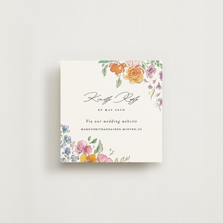 "Floral Pop" - RSVP Online Enclosure Cards in Tropical by Itsy Belle Studio - Front