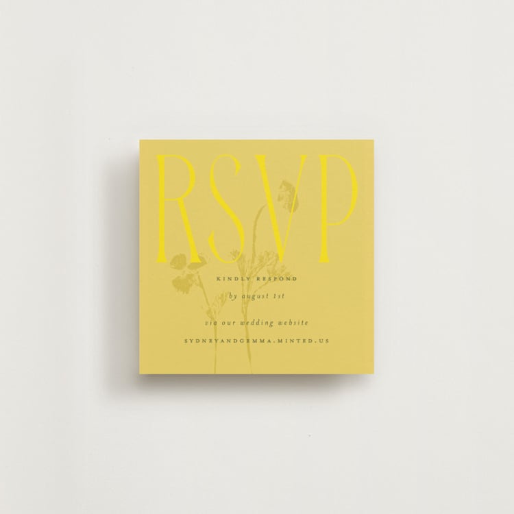 "Bloom" - RSVP Online Enclosure Cards in Island Citrus by Morgan Kendall - Front