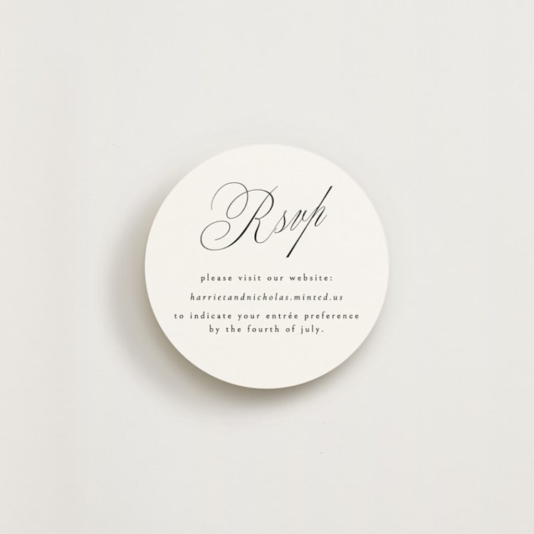 "Written with Love" - RSVP Online Enclosure Cards in Noir Slate by Ana de Sousa - Front