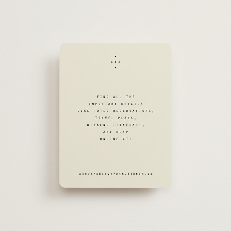 "Nonnette" - RSVP Online Enclosure Cards in Vanilla by Blustery August - Front