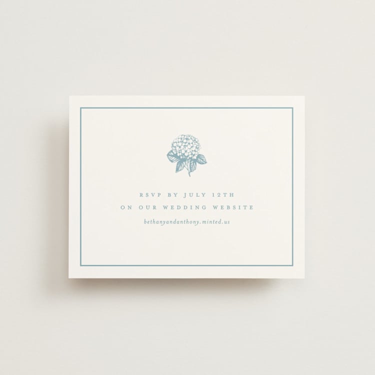 "Hydrangea bloom" - RSVP Online Enclosure Cards in Seaside by Stacey Meacham - Front