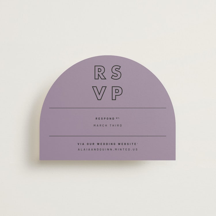 "Alaia" - RSVP Online Enclosure Cards in Verona Sunset by Blustery August - Front
