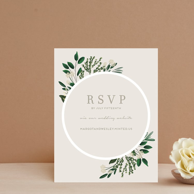 "Watermark" - RSVP Online Enclosure Cards in Cypress by Kaydi Bishop - Front