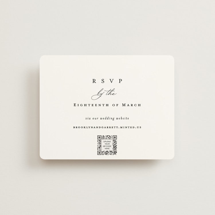 "Overlapping" - RSVP Online Enclosure Cards in Noir by Amy Kross - Front