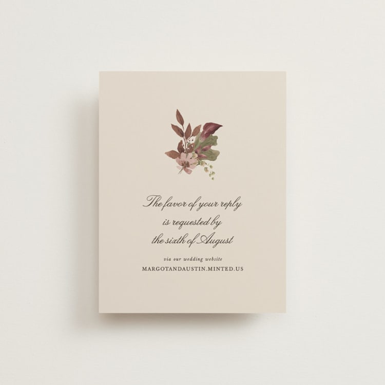 "Verdant" - RSVP Online Enclosure Cards in Autumn by Kate Ahn - Front