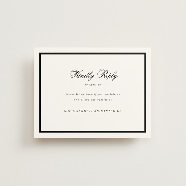 "Chic Union" - RSVP Online Enclosure Cards in Mystic Raven by Cass Loh - Front