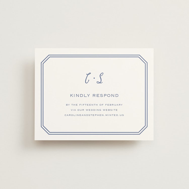 "Deluxe" - RSVP Online Enclosure Cards in Blueberry by Carolyn MacLaren - Front