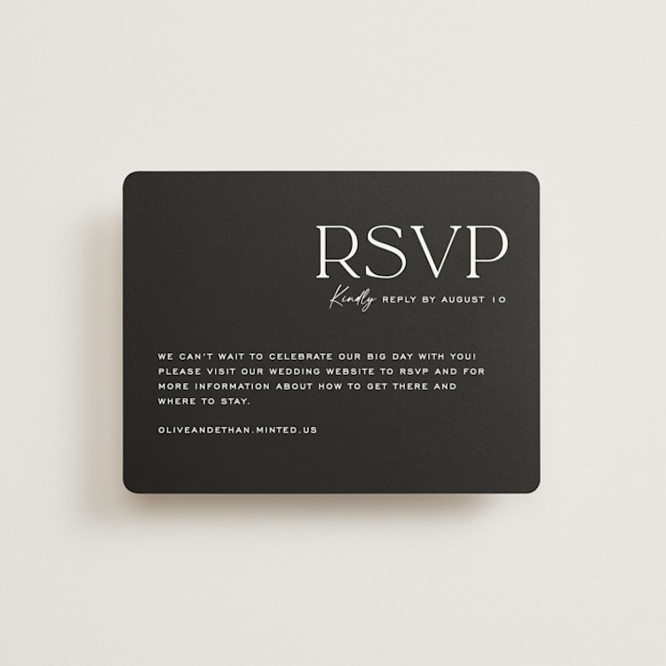 "Casual" - RSVP Online Enclosure Cards in Pearl by Owl and Toad - Front