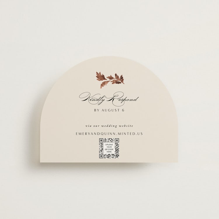 "poetique" - RSVP Online Enclosure Cards in Autumn by Kate Ahn - Front