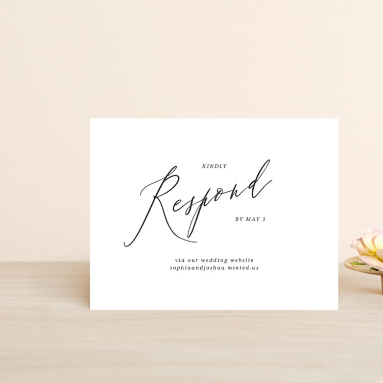 "Crescendo" - RSVP Online Enclosure Cards in Snow by Griffinbell Paper Co. - Front