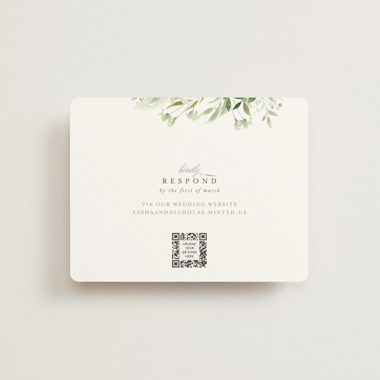 "Verdure" - RSVP Online Enclosure Cards in Garden by Leah Bisch - Front