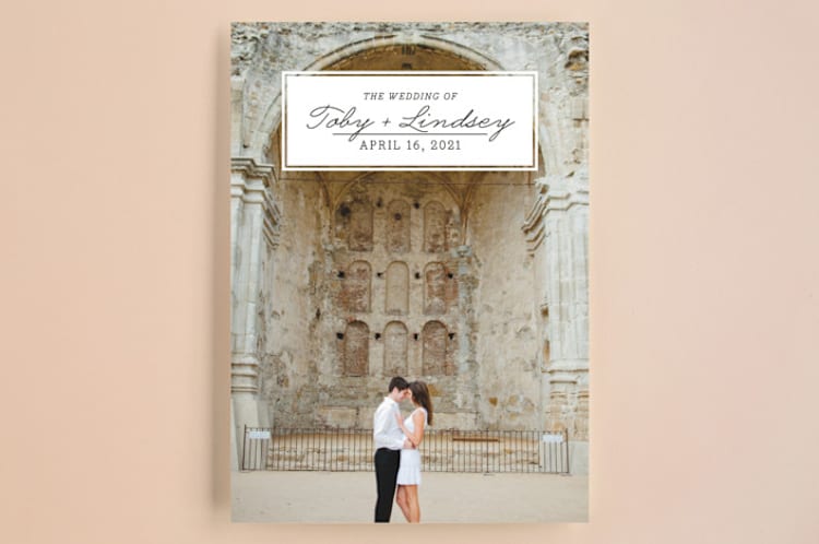 "Bookplate" - Save the Dates in Onyx by Ann Gardner - Front
