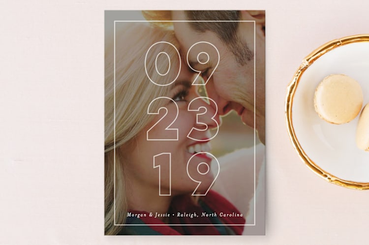 "Just Picture It" - Save the Dates in White by Pink House Press - Front
