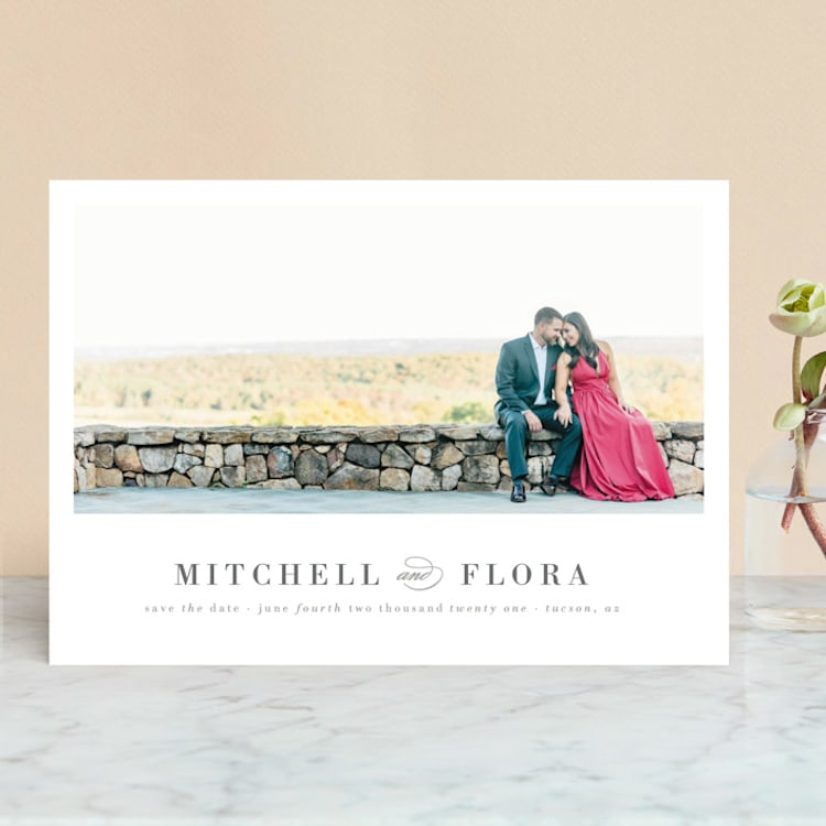 "Simply stated" - Save the Dates in Charocal by Roxy Cervantes - Front