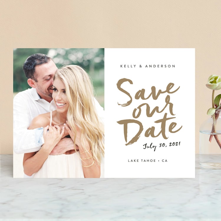 "Written" - Save the Dates in Gold Leaf by Robin Ott - Front