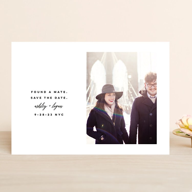 "Found a Mate" - Save the Dates in Ink by Susan Brown - Front