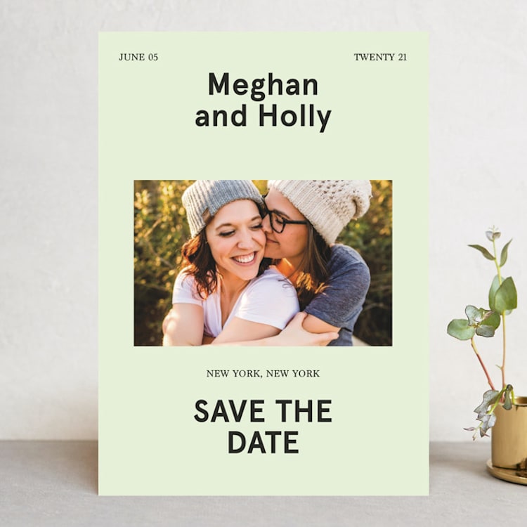 "Booklet" - Save the Dates in Fern by Jack Knoebber - Front