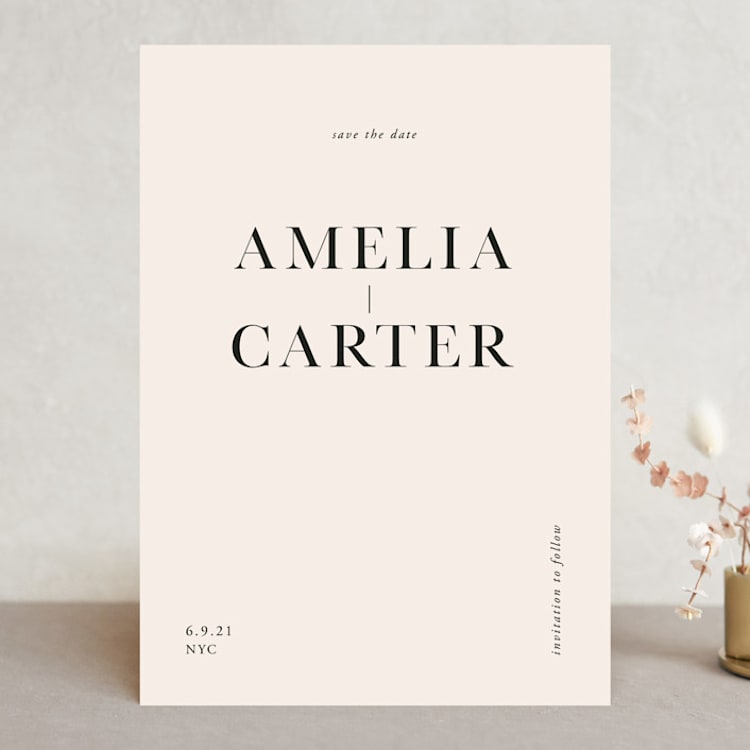 "Booked" - Save the Dates in Ink by Mere Paper - Front